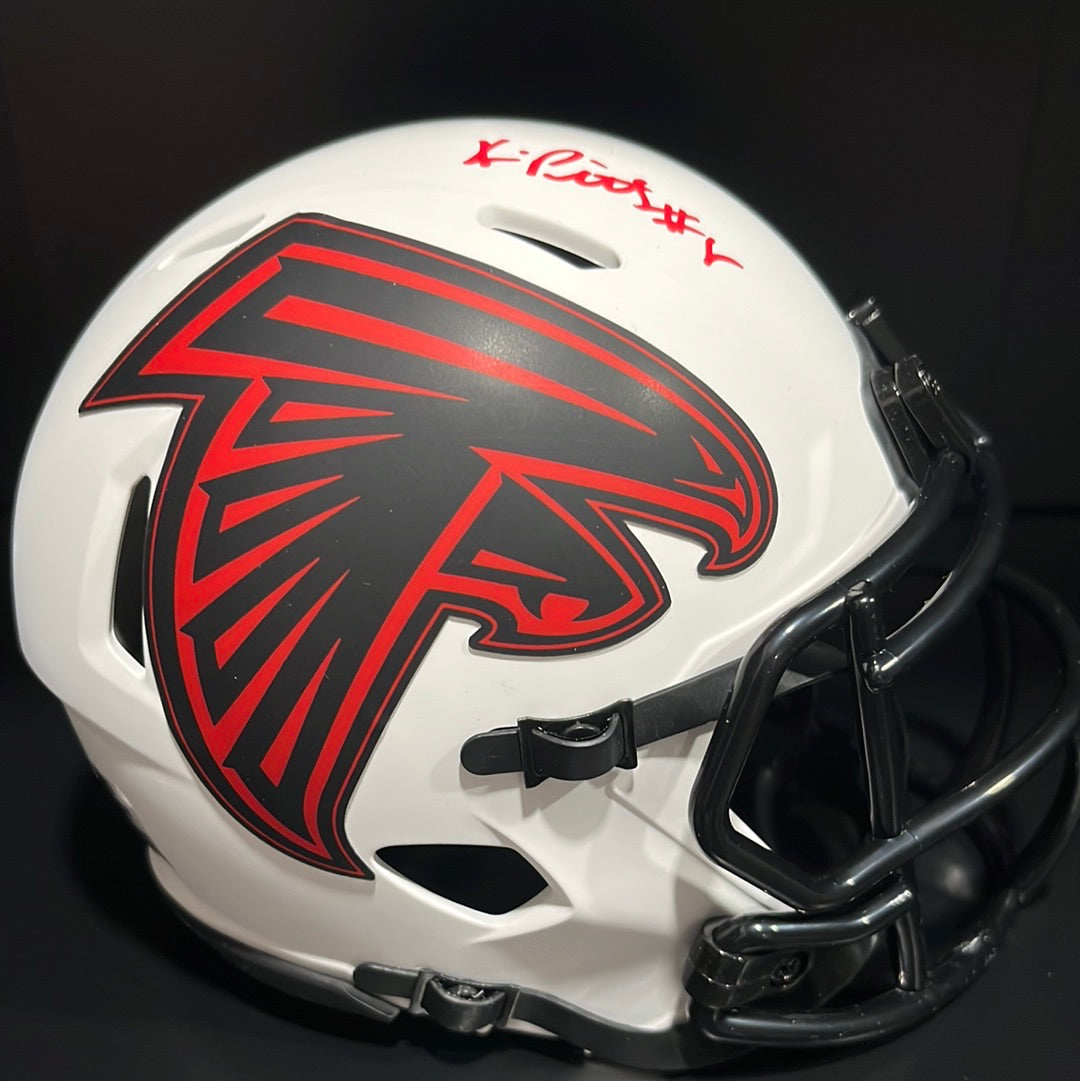 atlanta falcons proto type football helmets Slate Alternate Mini Speed point chinstrap Atlanta - HELMET HISTORY