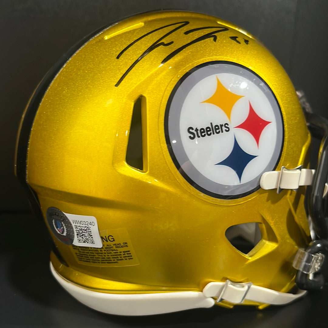 Pat Freiermuth Autographed Pittsburg Steelers Flash Mini Helmet BAS