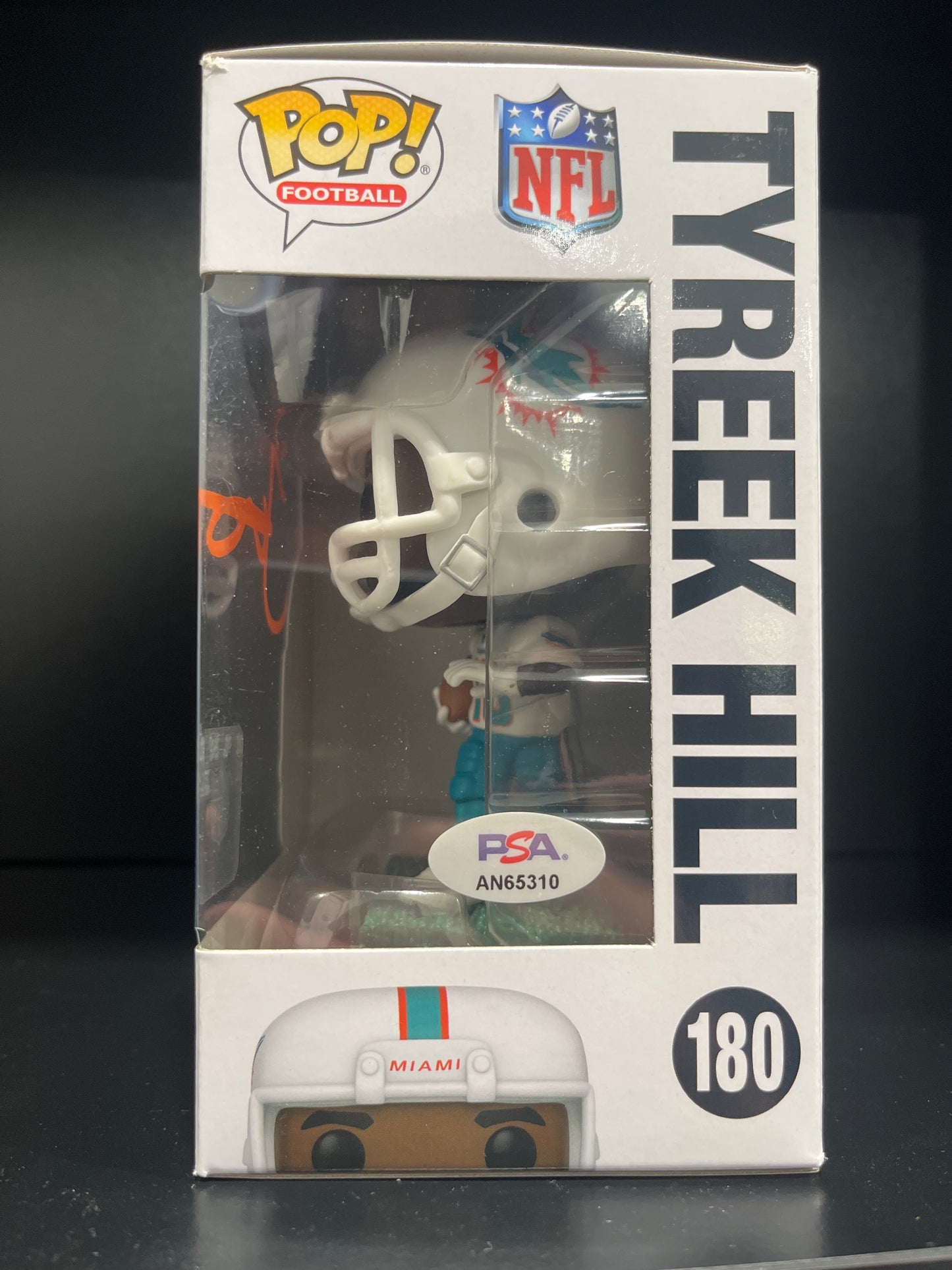 Tyreek Hill Autographed Funko Pop #180 PSA