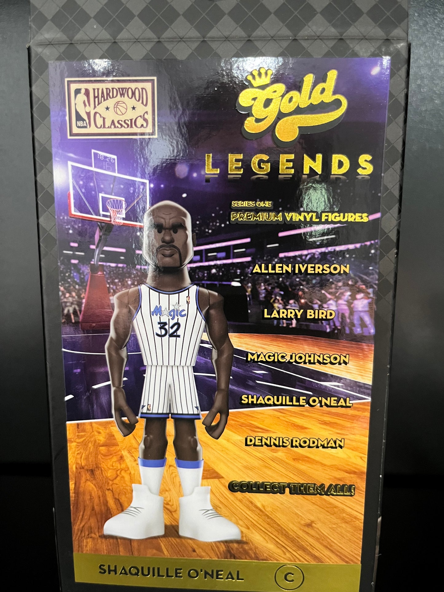 Shaquille O'Neill Autographed 5" Funko NBA Gold Legends BAS