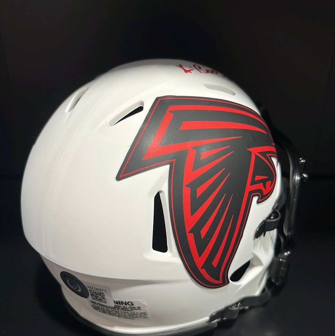 Kyle Pitts Autographed Atlanta Falcons Lunar Eclipse Mini Helmet BAS