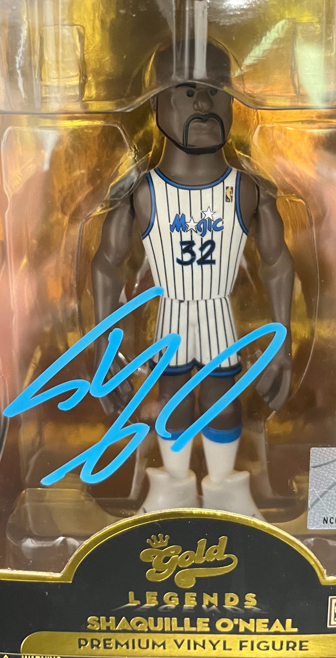 Shaquille O'Neill Autographed 5" Funko NBA Gold Legends BAS