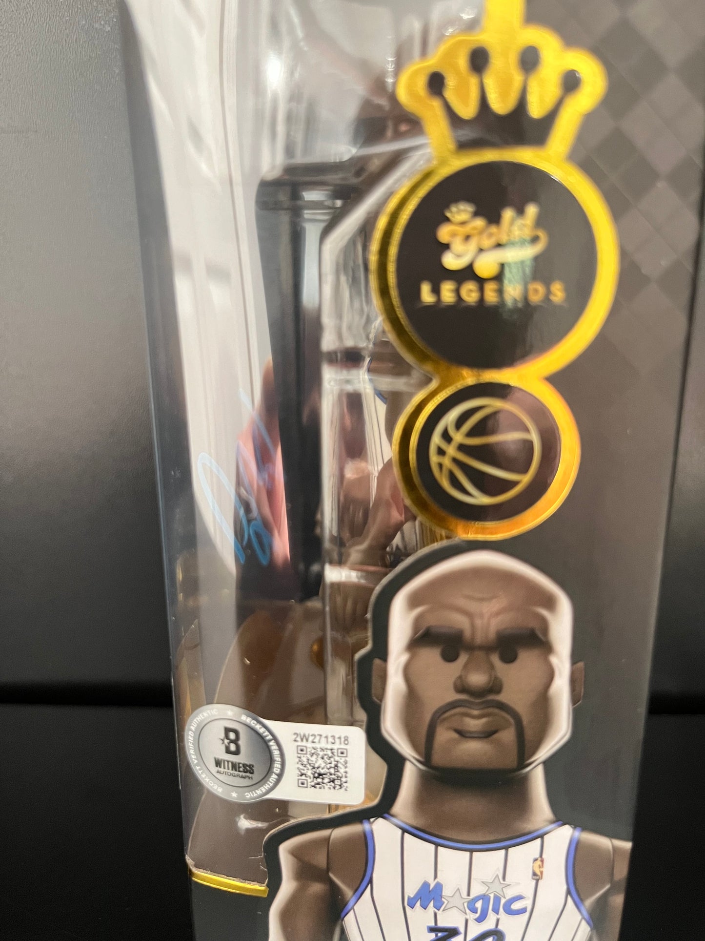 Shaquille O'Neill Autographed 5" Funko NBA Gold Legends BAS