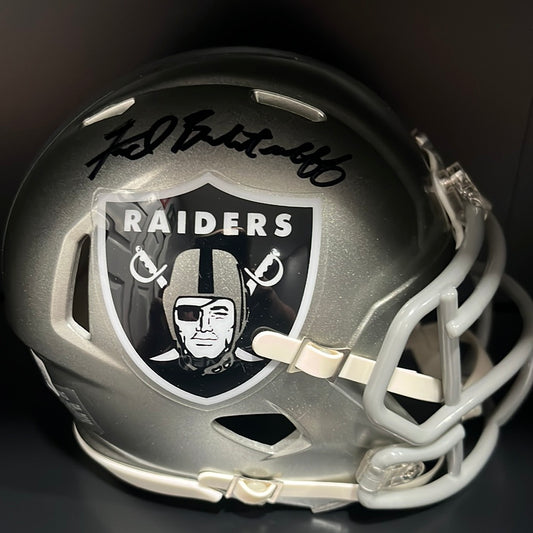 Fred Biletnikoff Autographed Oakland Raiders Flash Mini Helmet BAS