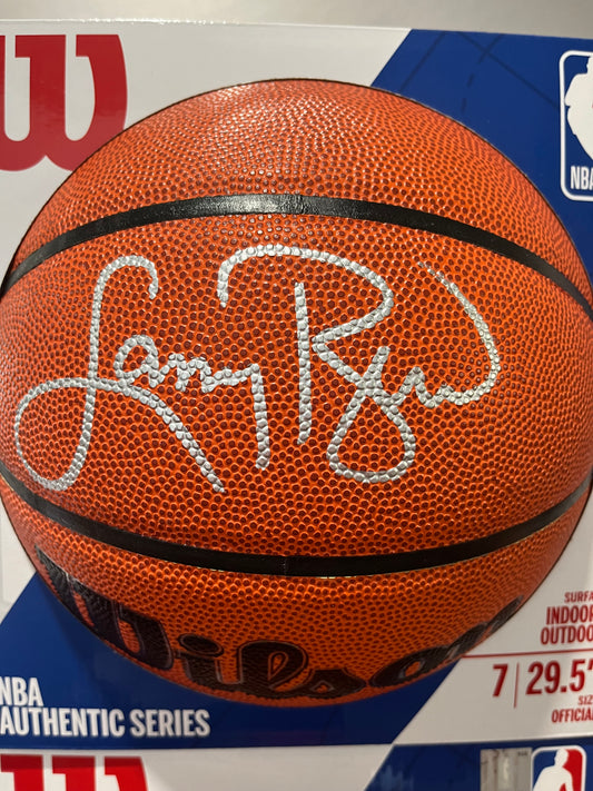 Larry Bird Autographed Authentic Series Indoor/Outdoor Wilson NBA Basketball Boston Celtics BAS LARRY BIRD HOLOGRAM