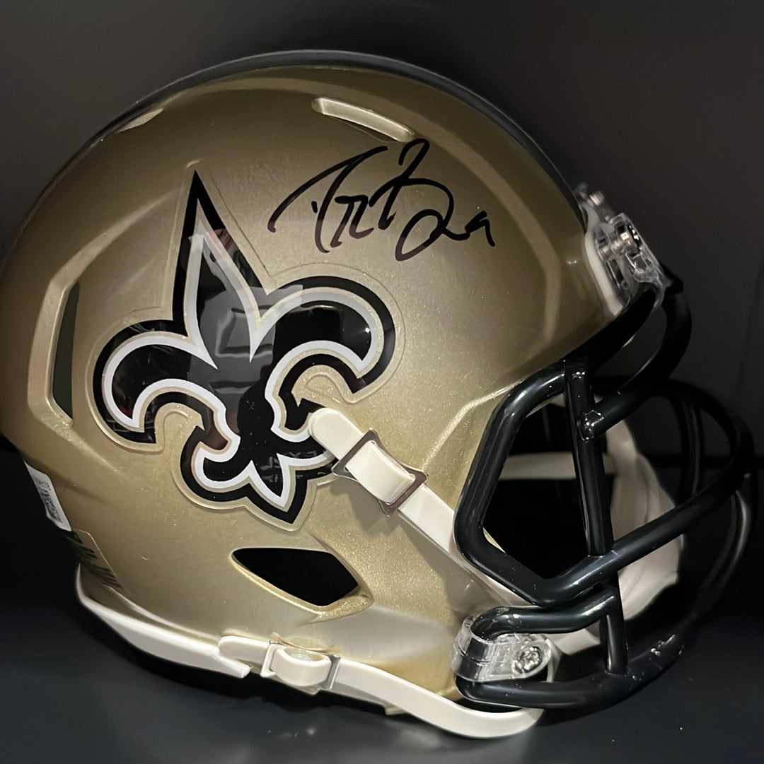 Drew Brees Autographed New Orleans Saints Speed Mini Helmet BAS – Blitz Authentics