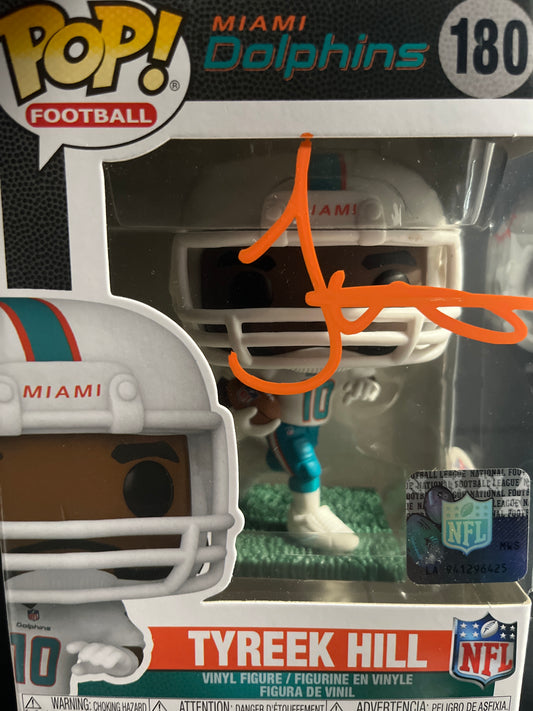 Tyreek Hill Autographed Funko Pop #180 PSA