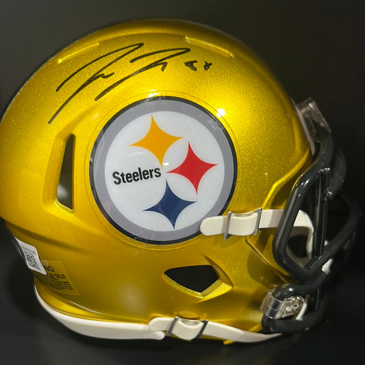 Pat Freiermuth Autographed Pittsburg Steelers Flash Mini Helmet BAS
