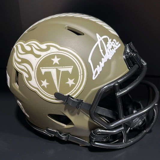 Derrick Henry Autographed Tennessee Titans Salute To Service Mini Helmet BAS