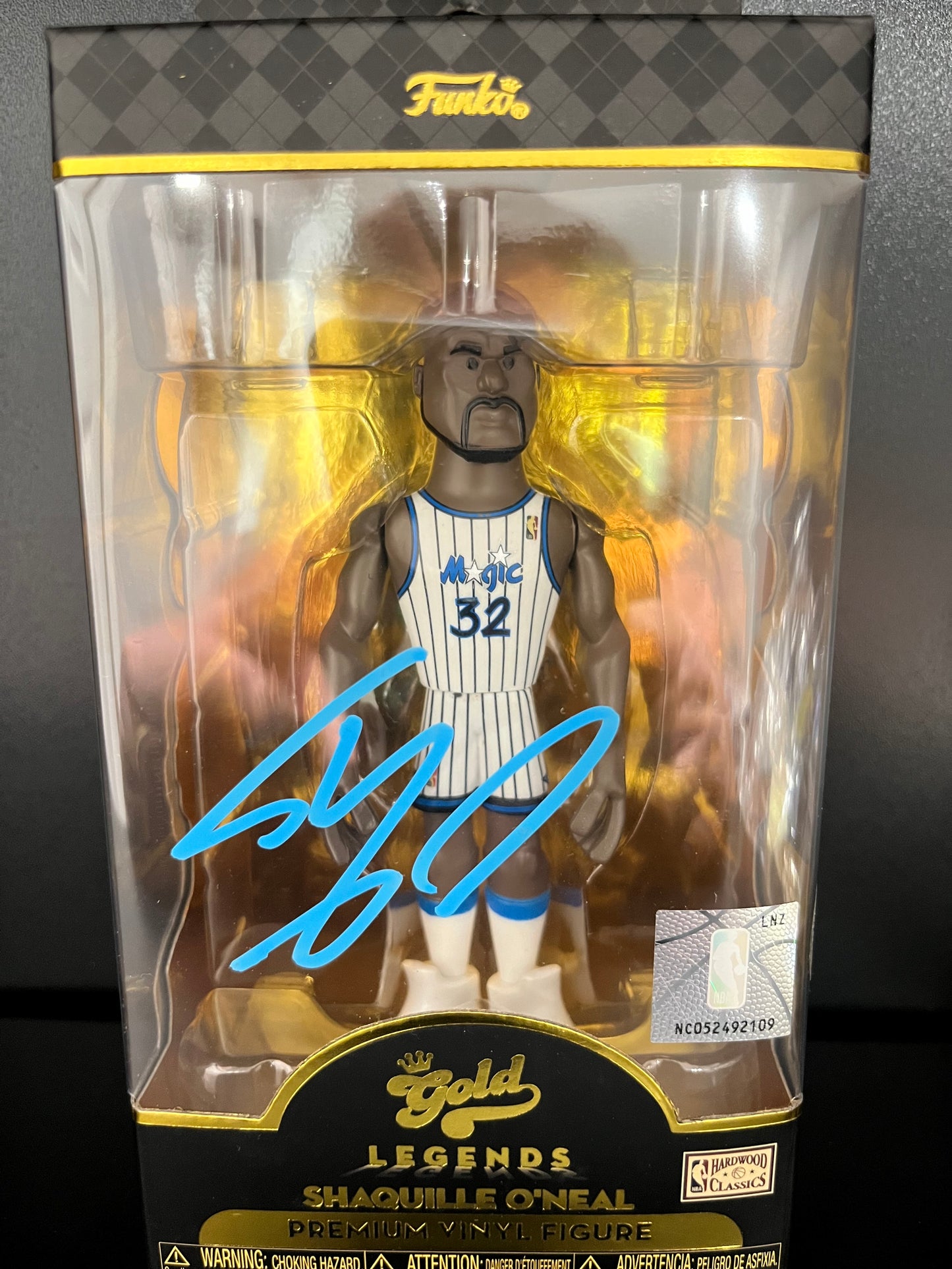 Shaquille O'Neill Autographed 5" Funko NBA Gold Legends  BAS