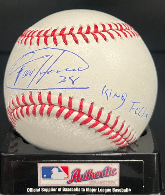 Felix Hernandez Autographed Major League Baseball w/ "KING FELIX" Inscription BAS