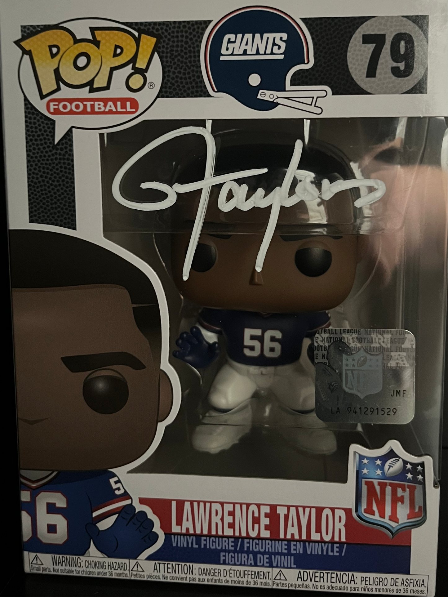 Lawrence Taylor Autographed Funko Pop #79 BAS